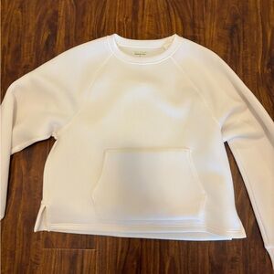 White Women's Crewneck Pocket Activewear